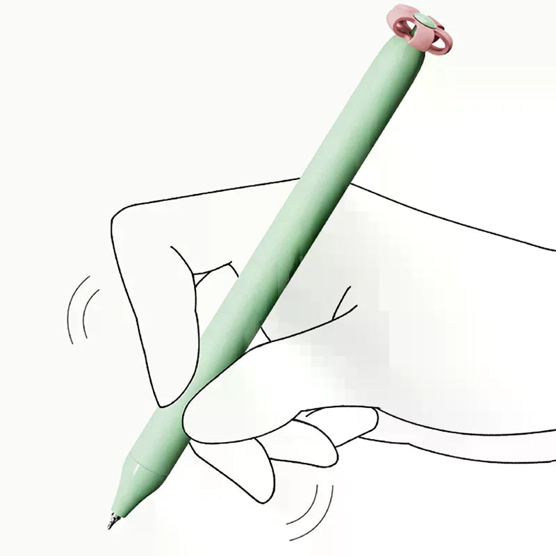 Flower Push-Button Ballpoint Pens 0.5mm Black Ink – 1 or 4 Pack