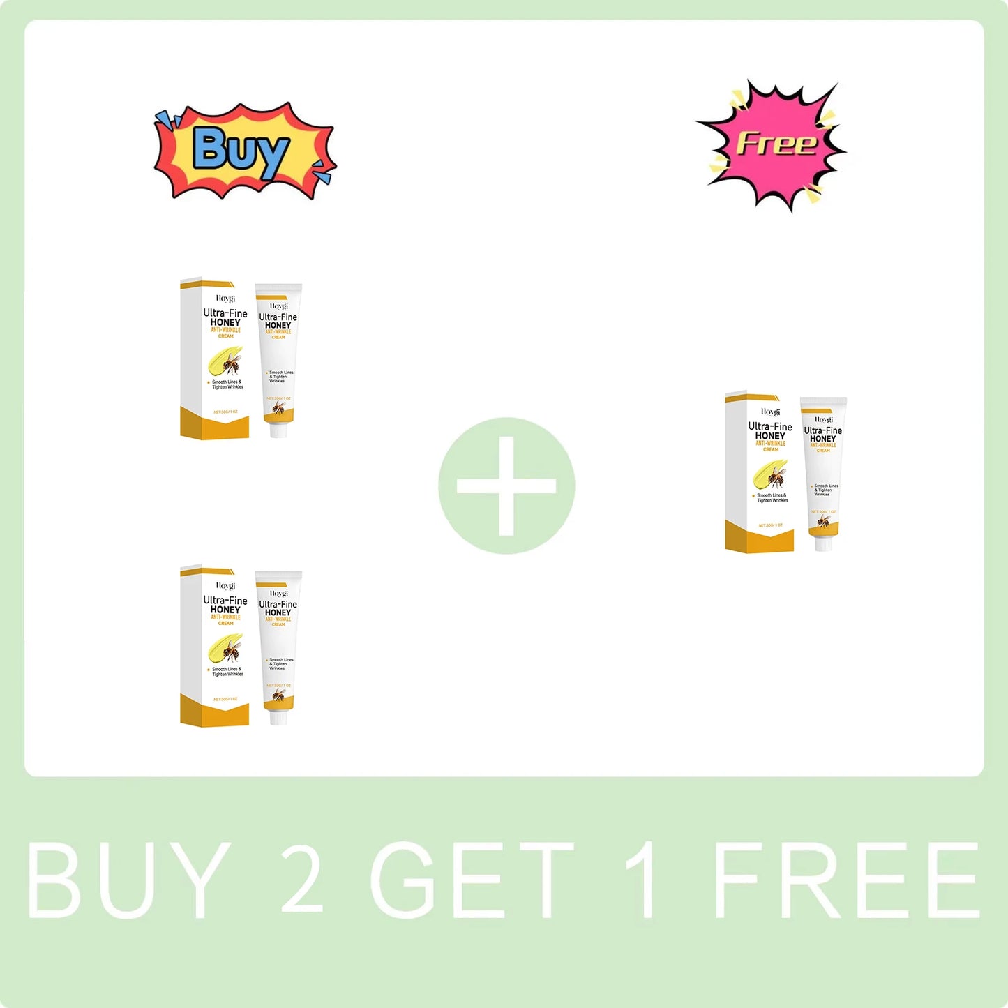 Ultra-Fine Honey Cream Anti Wrinkle Cream Fade Fine Lines Nourishing Skin Improve Dullness Brightening Lifting Firming Skin Care Peaceful Pleasures Health and Wellness Buy 2 Get 1 Free