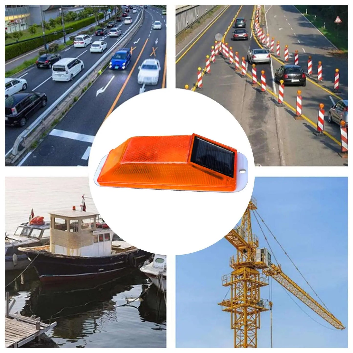 Solar LED Strobe Warning Light | IP54, 40Hr Runtime, 1000m Range