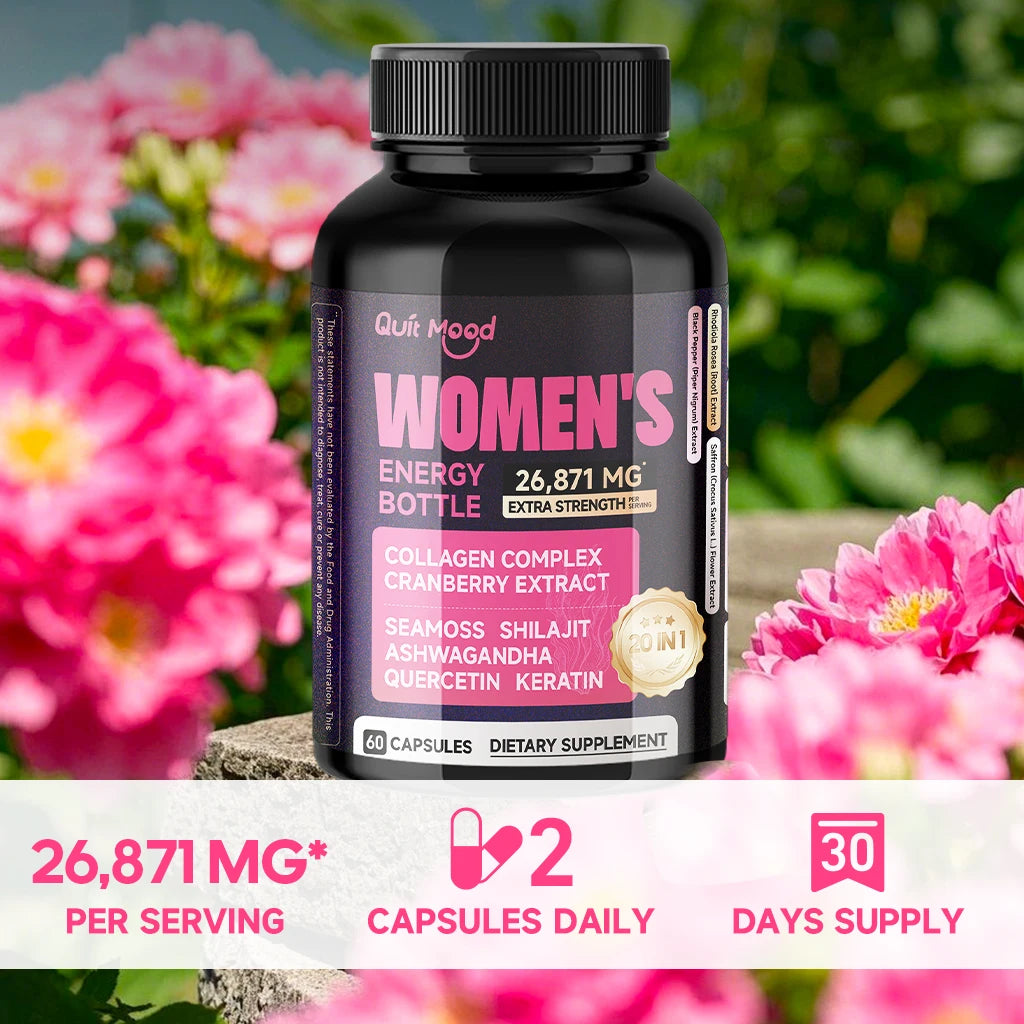 Women’s Natural Energy Capsules – Vitality & Stress Relief Peaceful Pleasures Health and Wellness