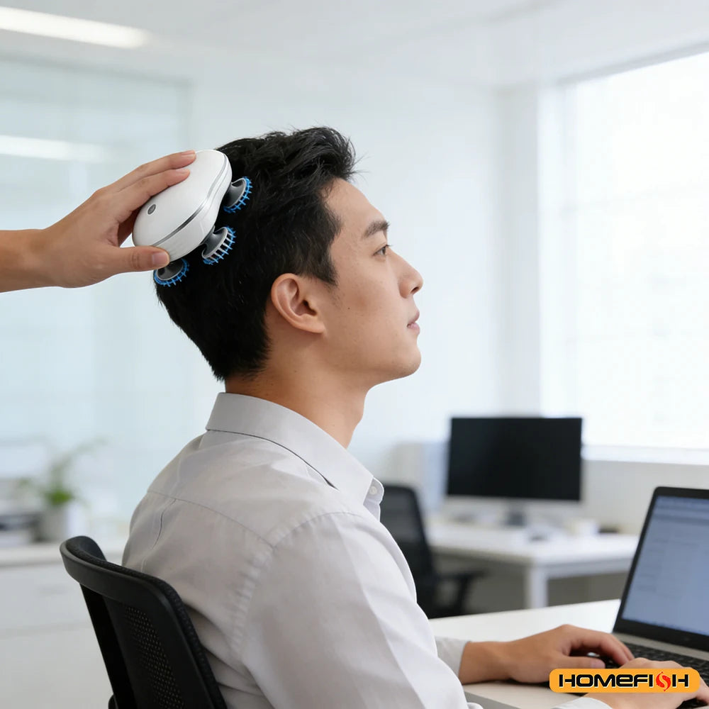 2-in-1 Electric Scalp Massager & Pet Brush | Rechargeable Vibration