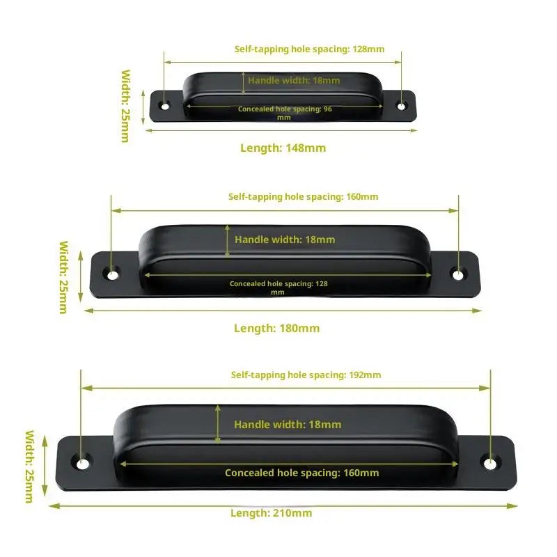 Aluminum Alloy Drill-free Handle Glass Sliding Door Window Drawer Wardrobe Push-pull Bathroom Sticker Door Handles Peaceful Pleasures Health and Wellness