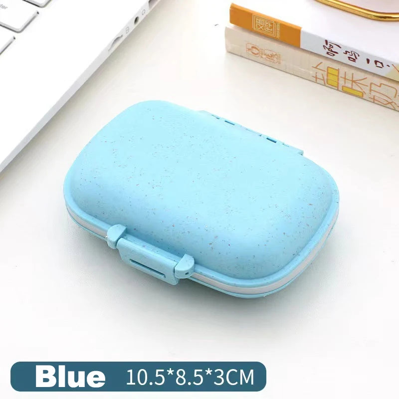 8 Grids Mini Portable Pill Box Travel Medicine Holder Foldable Tablet Storage Drug Case Container Dispenser Organizer Tools Peaceful Pleasures Health and Wellness