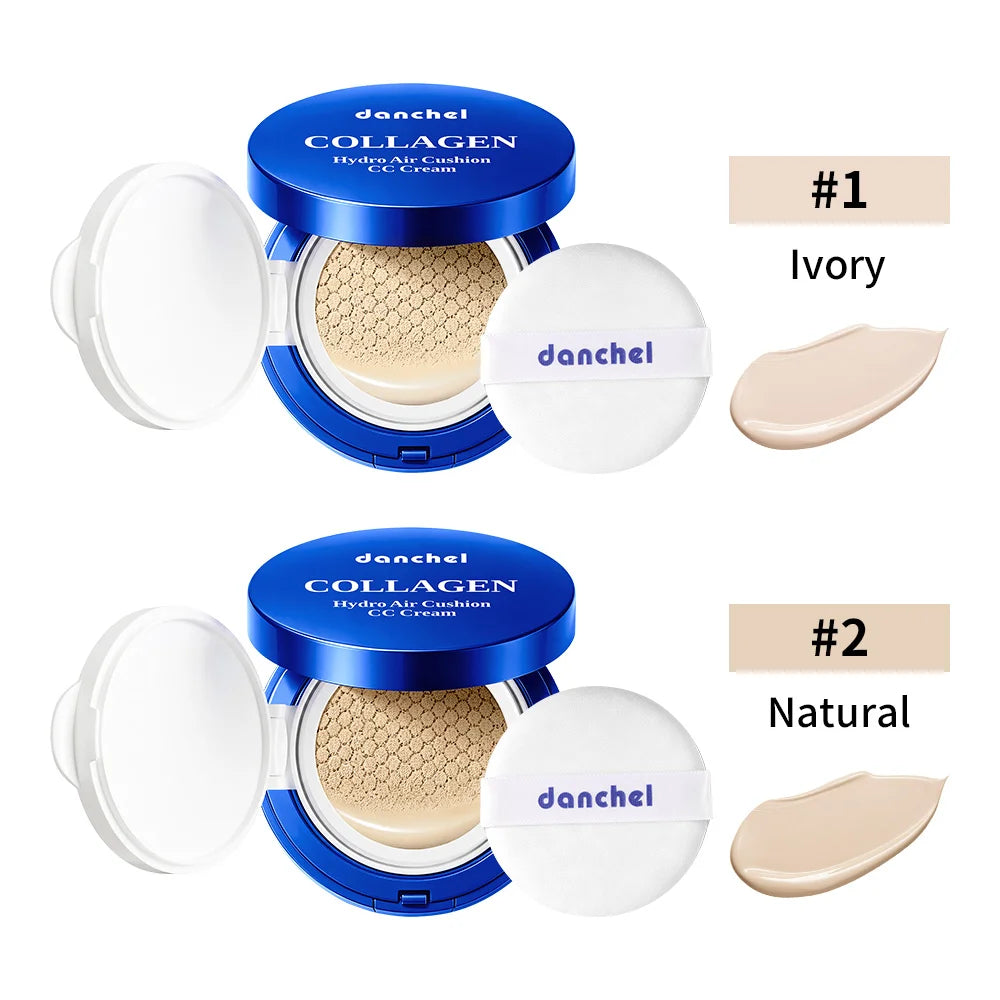 Collagen Hydro Air Cushion CC Cream Long Lasting Hydration Concealer Natural Dewy Finish Makeup Base Peaceful Pleasures Health and Wellness
