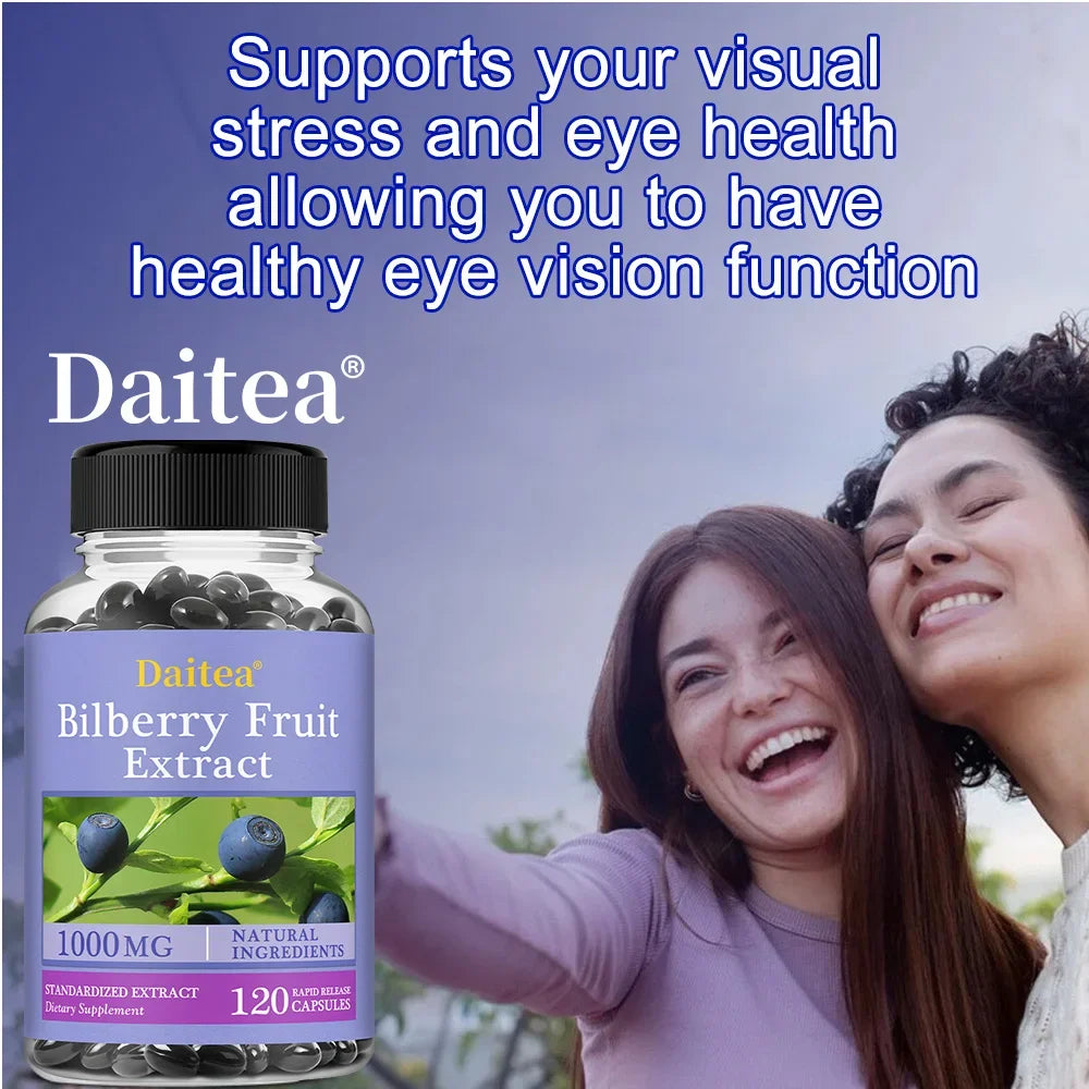 Premium Bilberry Extract,Eye Vitamin Supplement,Promotes Vision Health,Antioxidant Benefits,and Improves Cardiovascular Health Peaceful Pleasures Health and Wellness