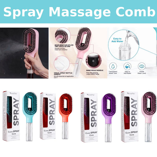 2-in-1 Spray Bottle Comb | Anti-Static Hair Smoothing Tool Hair Styling Comb Peaceful Pleasures Health and Wellness