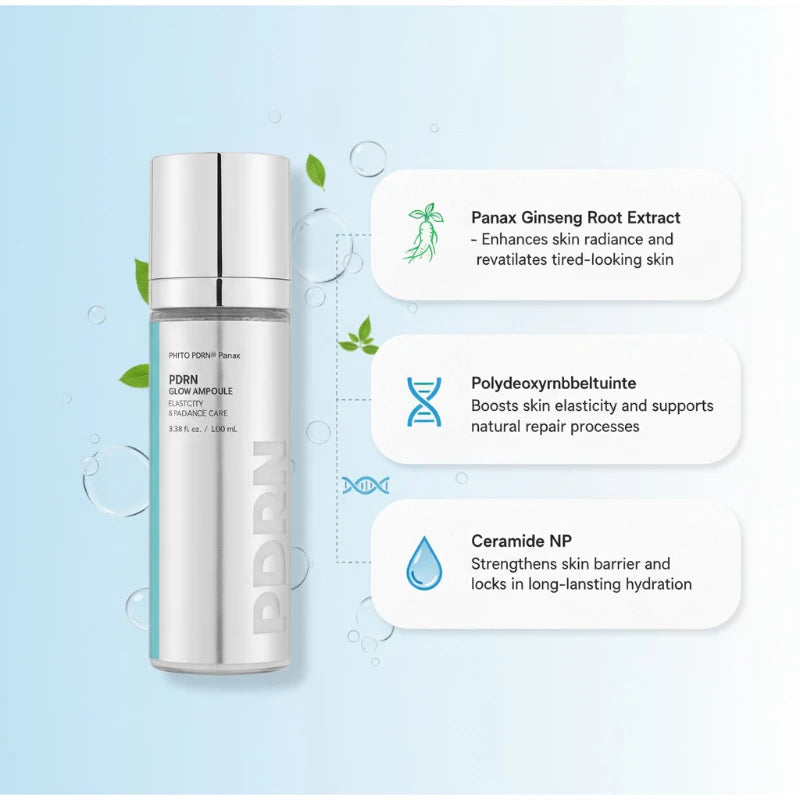 Pdrn Skincare Set Hydrating Serum Collagen Repair Balm To Deeply Moisturize Boost Elasticity Daily Repair Smoothing Skin Essence Peaceful Pleasures Health and Wellness B-Glow Serum 100ML