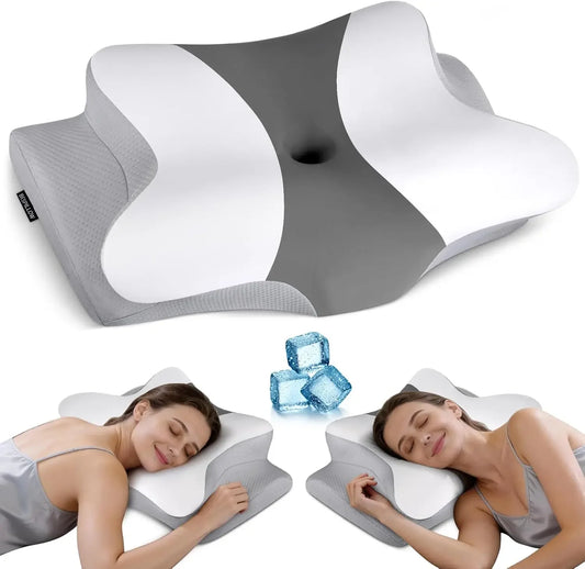 Ergonomic Cervical Pillow for Neck Pain Relief - Memory Foam Support for Side, Back, Stomach Sleepers Peaceful Pleasures Health and Wellness United States
