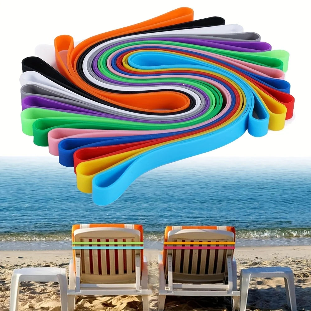 Elastic Towel Bands for Beach Chair, Pool & Cruise Ship Beach Towel Clips Peaceful Pleasures Health and Wellness