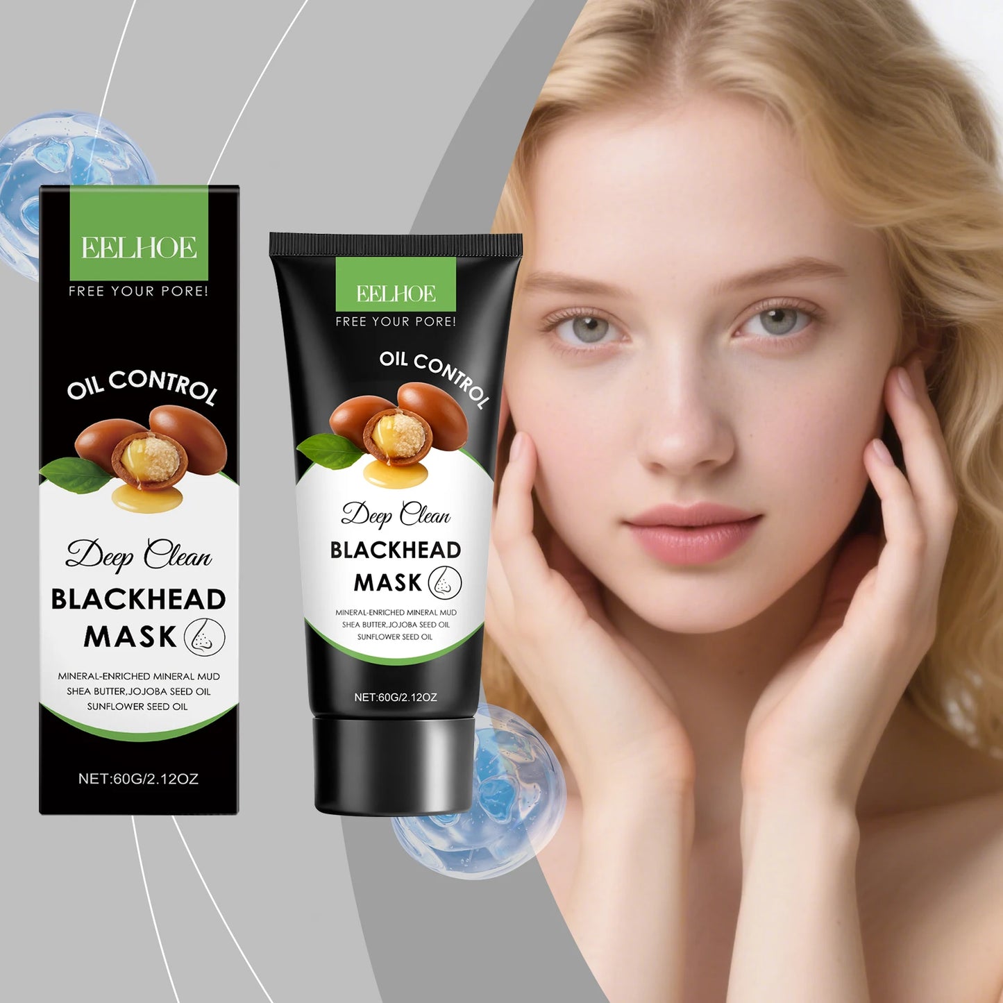 Moisturizing Cleaning Mask Effectively Cleaning Pore Remove Blackhead Control Oil Improve Facial Skin Elasticity Nourishing Mask Peaceful Pleasures Health and Wellness