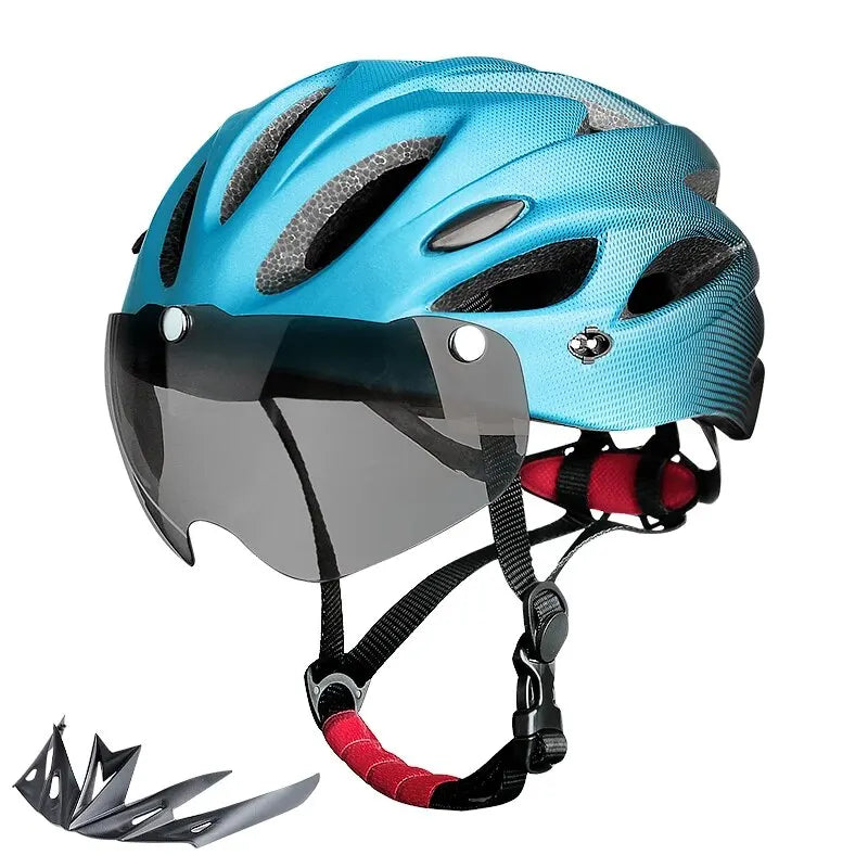 Adult Bike Helmet with LED Tail Light – 58–62cm Lightweight