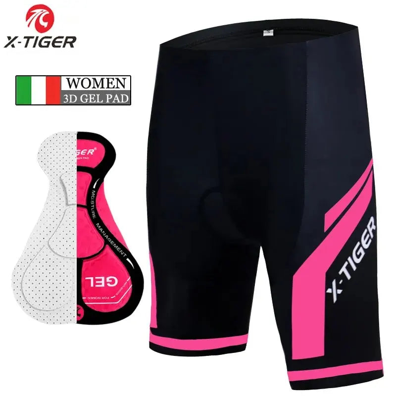X-TIGER Women's 3D Gel Padded Cycling Shorts – MTB & Road Bike