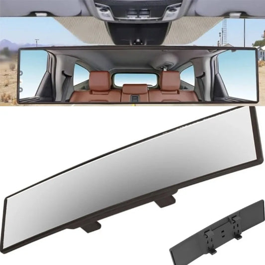 Car Interior Curved Rearview Mirror Increase Vision Field Reduce Blind Spots Universal Car Anti-glare Panoramic Rearview Mirror Peaceful Pleasures Health and Wellness