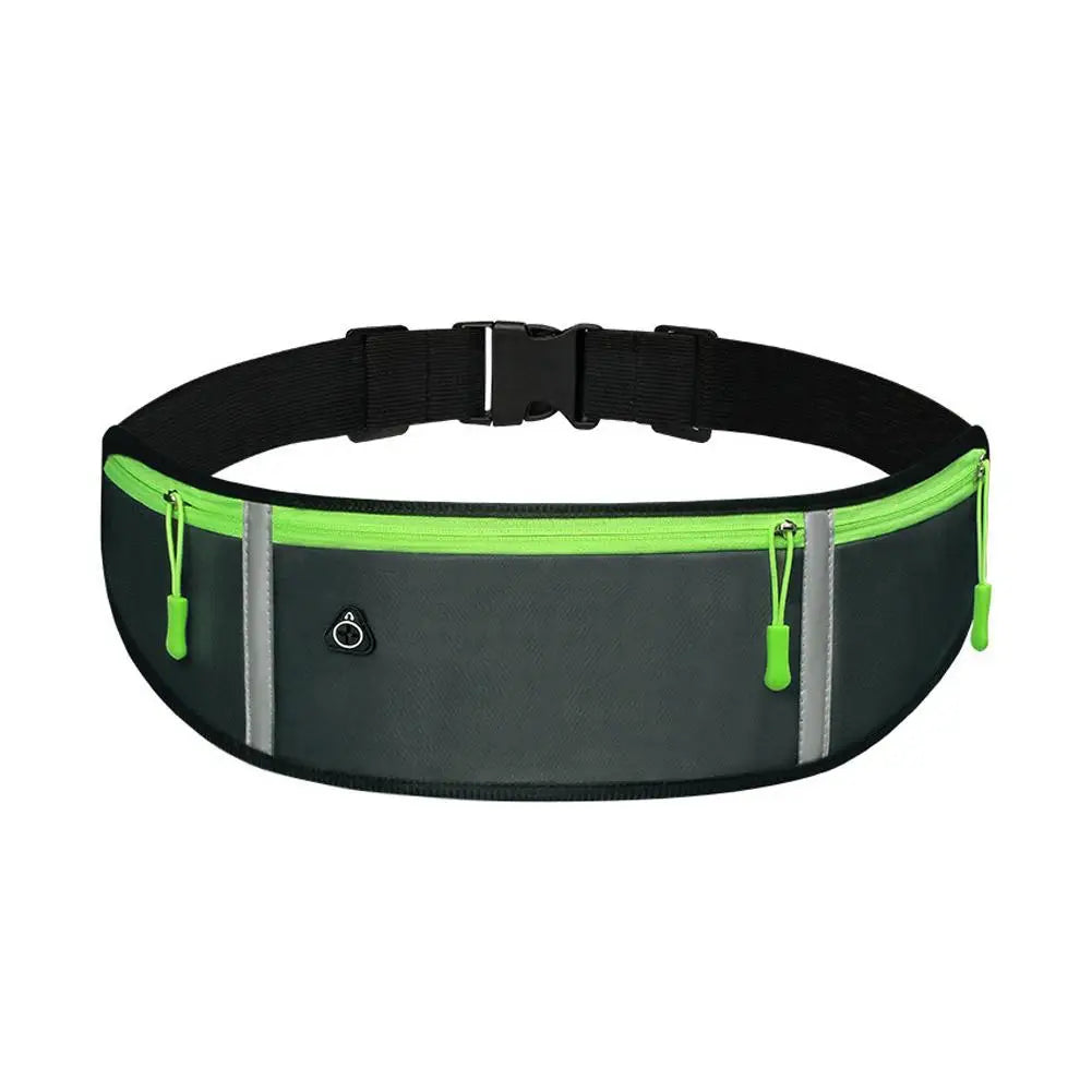 Running Waist Bag Lightweight Outdoor Cycling Belt Waist Bag for Men Women Waterproof Reflective Sports Bag For Mobile Phone Peaceful Pleasures Health and Wellness Gray
