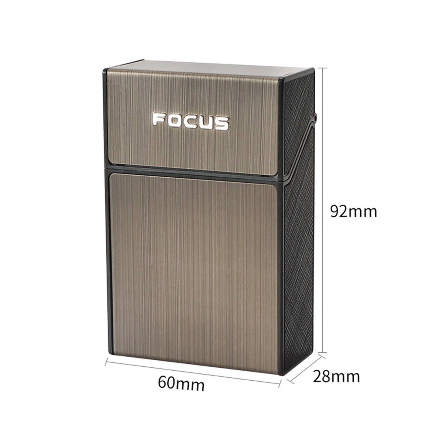 20pcs Portable Cigarette Box Aluminum Alloy Flip Top Holder Anti Pressure Proof for Hard Soft Pack Smoking Accessory Gift Peaceful Pleasures Health and Wellness