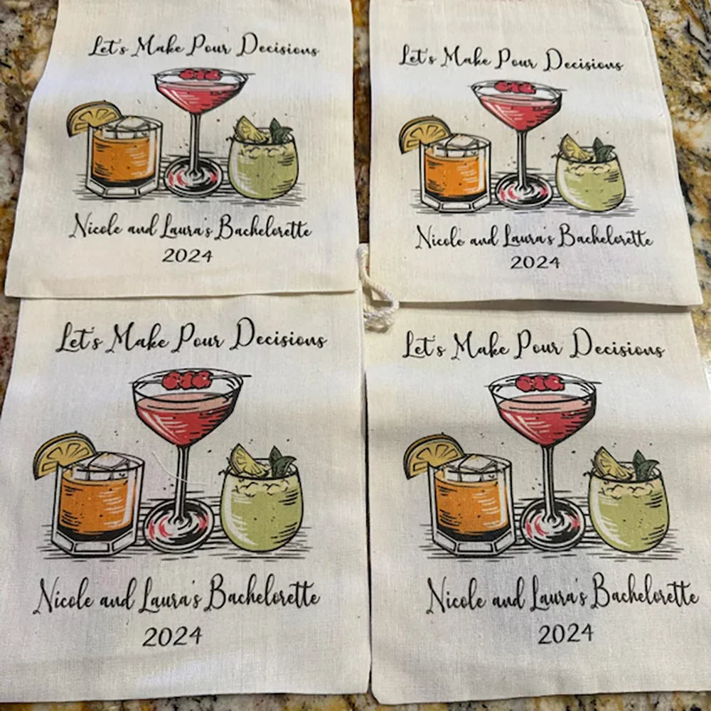 Let's Make Pour Decisions Bachelorette Hangover Recovery Bags