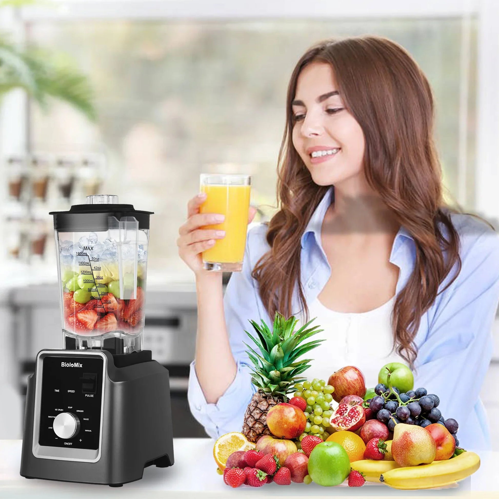 BioloMix Digital BPA FREE 2L Automatic Blender Blenders Peaceful Pleasures Health and Wellness