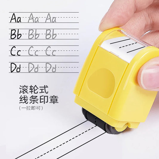Practice Roller Stamp Automatic Filling Ink Line Roll Teacher Peaceful Pleasures Health and Wellness