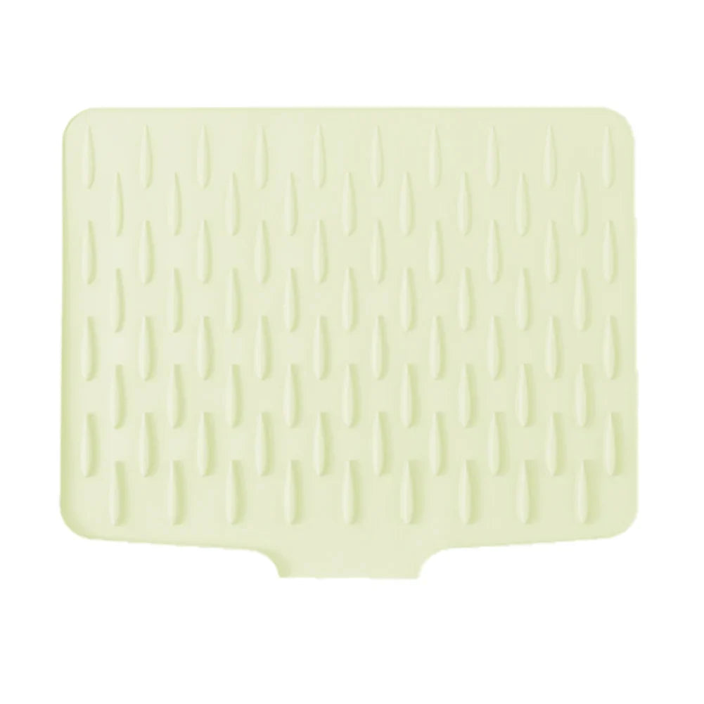 Silicone Dish Drying Mat with Water Diversion | Non-Slip Kitchen