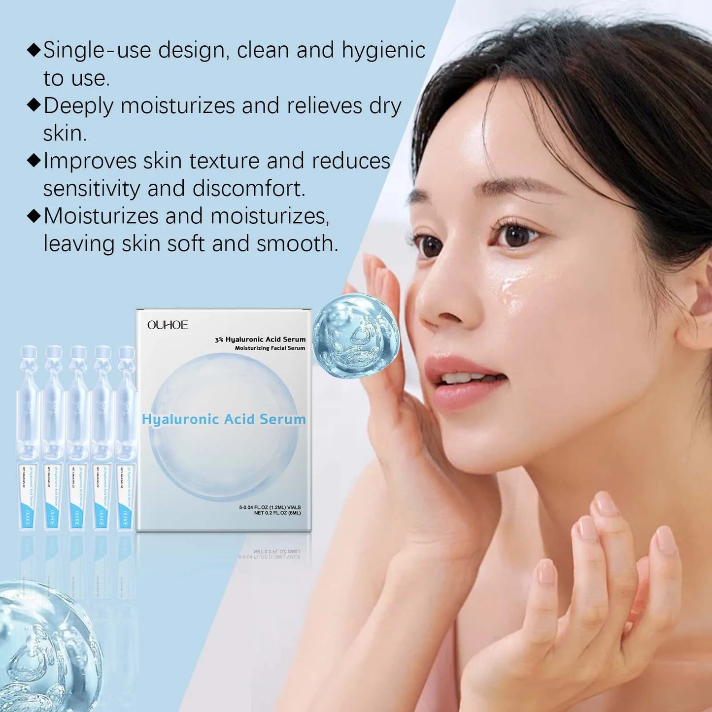 3% Hyaluronic Acid Serum – Hydrating, Pore-Shrinking Essence