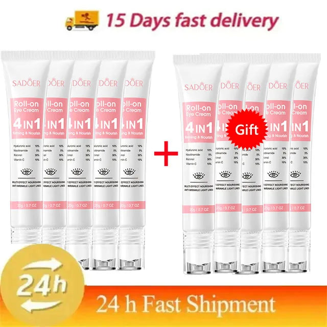 Instant Eye Bag Removal Cream Retinol Anti-Wrinkle Fade Fine Lines Firming Skin Anti Dark Circle Puffiness Brighten Eye Care Peaceful Pleasures Health and Wellness Buy 5 get 5 free