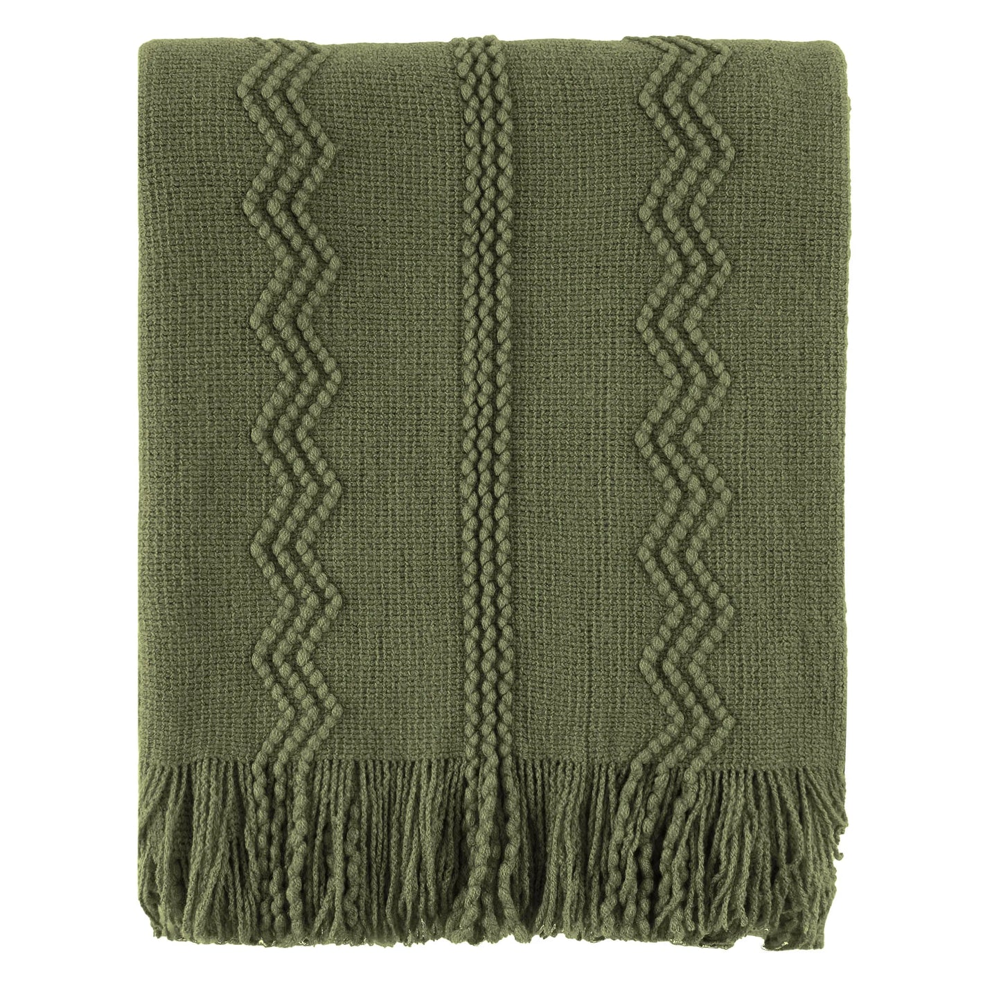 Battilo Olive Green Throw Blanket for Bed Couch Plaid Knitted Throws Cozy Lightweight Sofa Blanket for Spring Living Room Decor Peaceful Pleasures Health and Wellness Olive Green 127x152cm
