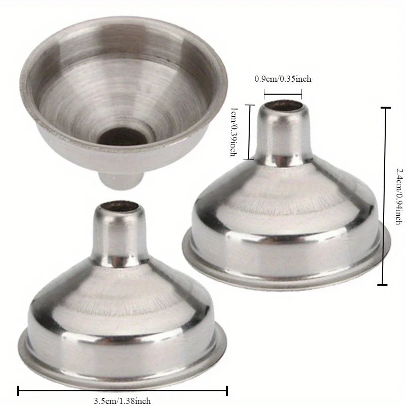 1 Selling Silver Mini Stainless Steel Funnel Home Kitchen Oil Soup