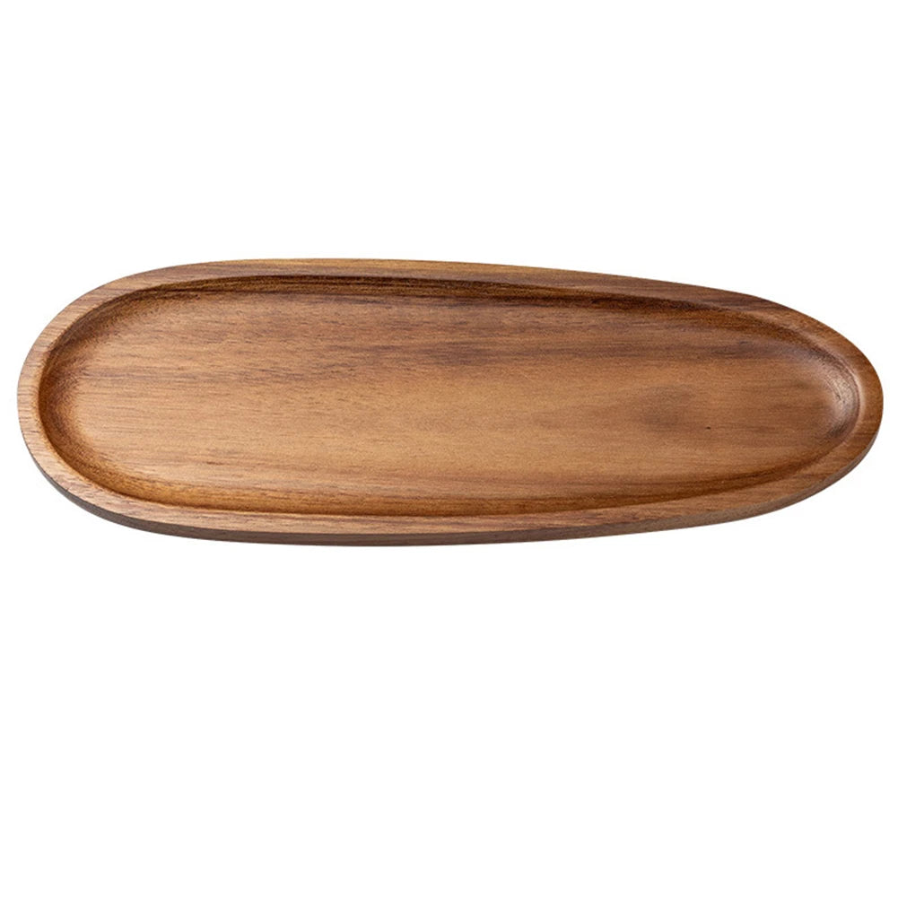Wooden Serving Tray Rectangular Coordinating Drink Dessert Plating