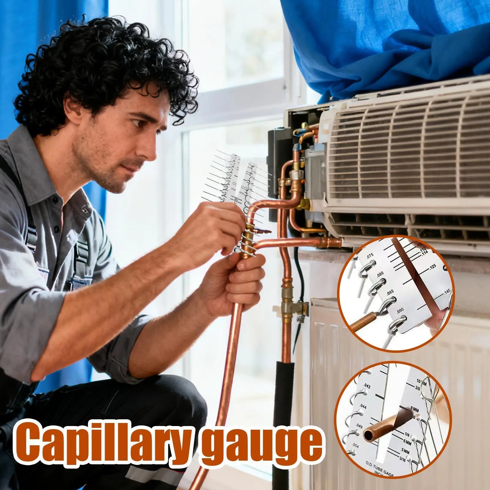 Dual Marked Capillary Tube Gauge Metric & Imperial Stainless Steel Tool for HVAC, Hydraulic Pneumatic Systems & Process Control Peaceful Pleasures Health and Wellness China Mainland