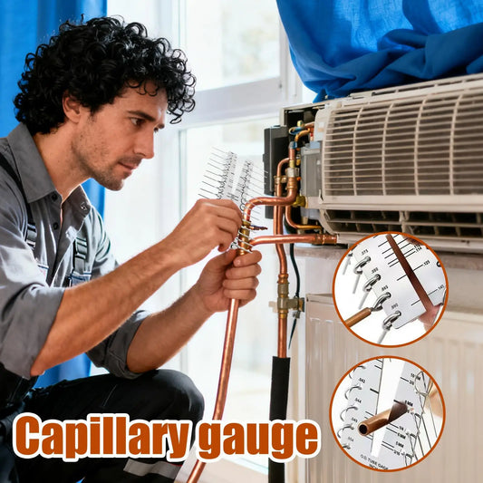 Dual Marked Capillary Tube Gauge Metric & Imperial Stainless Steel Tool for HVAC, Hydraulic Pneumatic Systems & Process Control Peaceful Pleasures Health and Wellness China Mainland