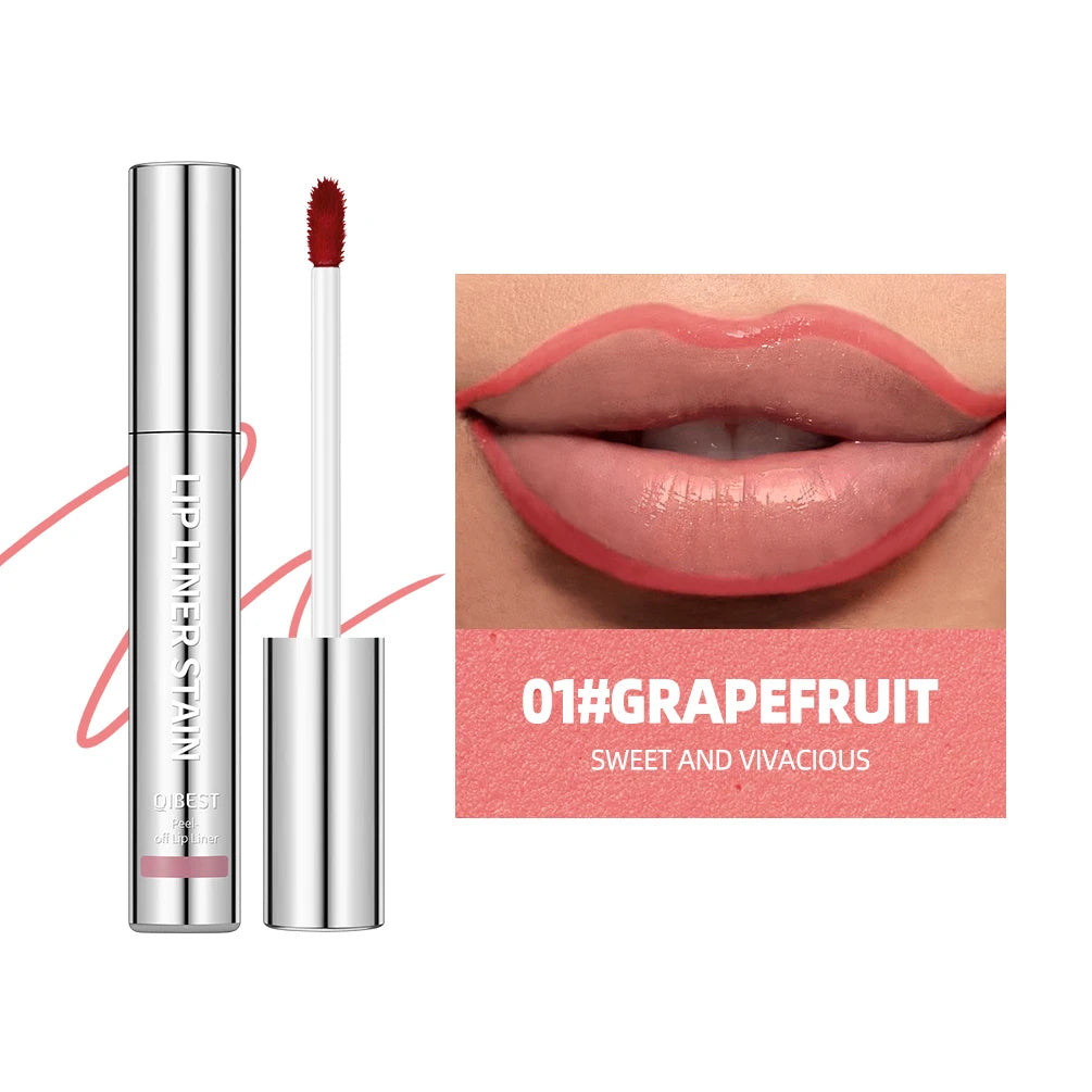 QIBEST Highly Pigmented Lip Liner Tattoo Matte Peel Off Enhance Lip Liner Lasting Lip Stain Waterproof Transfer-proof Lipgloss Peaceful Pleasures Health and Wellness 01