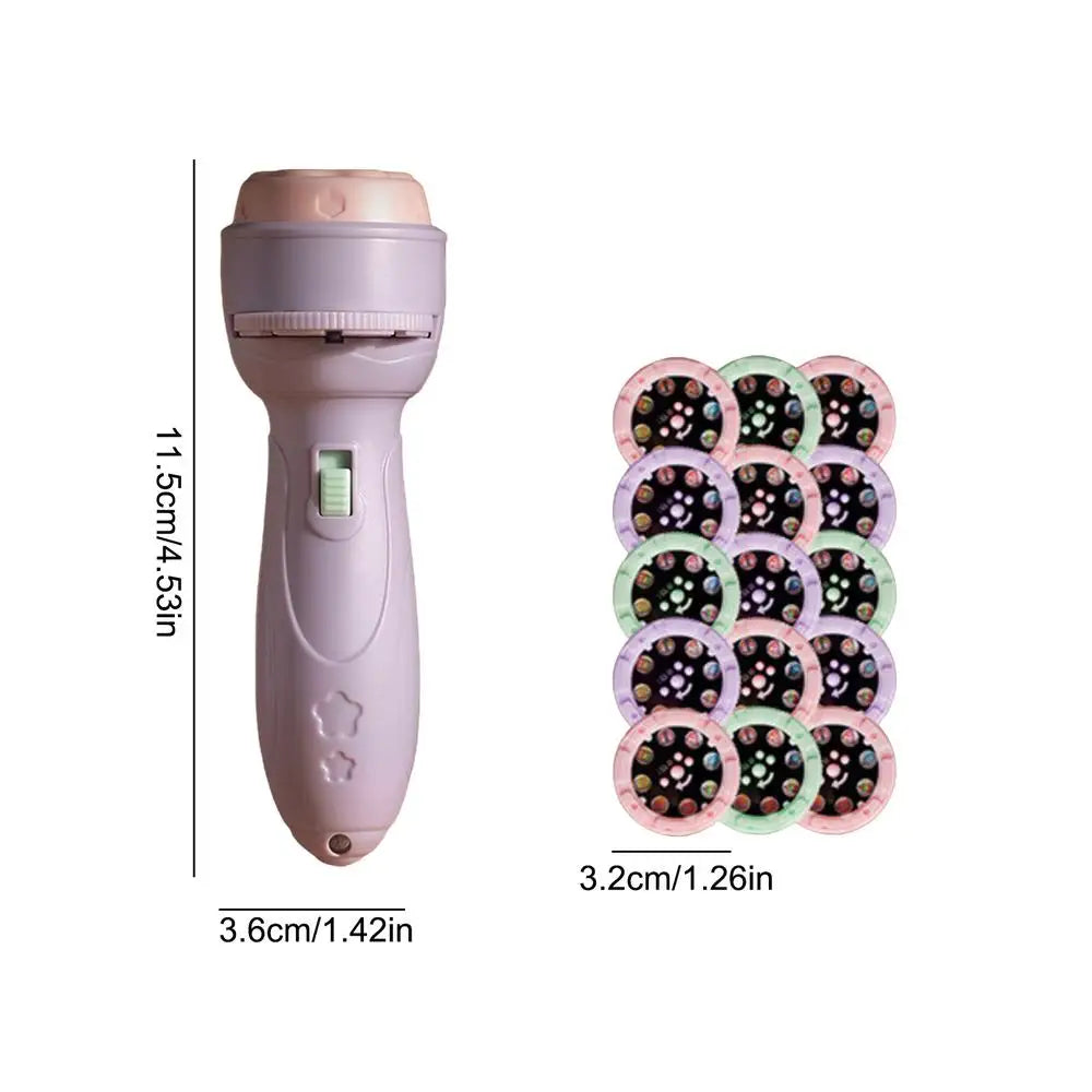 Kids Flashlight Projector 120 Patterns Projector Toys for Kids Preschool Learning Cartoon Torch Light Projection Flashlight Peaceful Pleasures Health and Wellness Purple