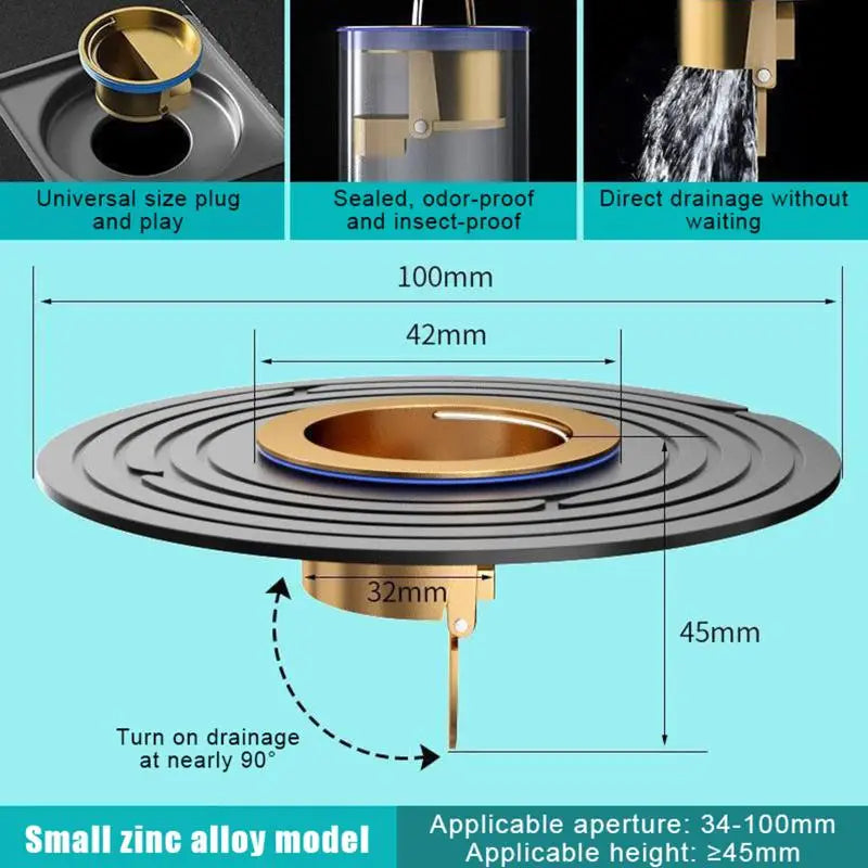 Brass Floor Drain Core – Odor Proof & Anti-Clog | HELTC