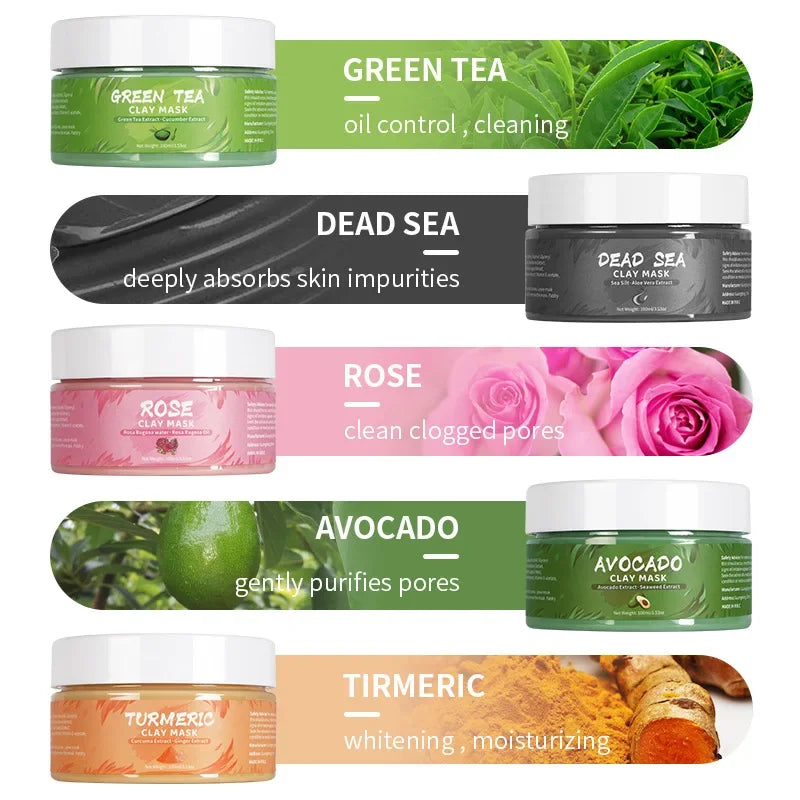 LAIKOU Turmeric Rose Avocado Clay Mud Face Mask | Moisturizing