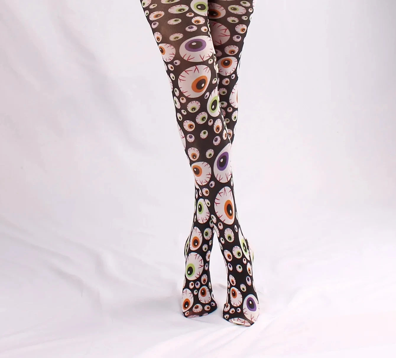 Evil Eyes Tight women Spring New Women Sheer Sexy Tattoo Printed Pantyhose Tights Stockings Anti-Hook Women's Socks Peaceful Pleasures Health and Wellness E One Size