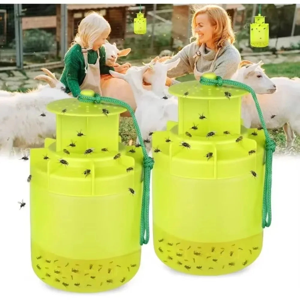 Reusable Outdoor Fly Trap with Bait | Garden & Farm Catcher