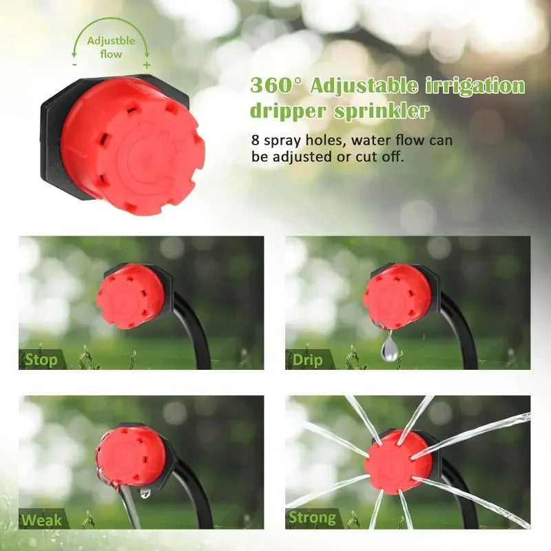 Adjustable Drip Irrigation System Kit 50–800 Pieces | Garden