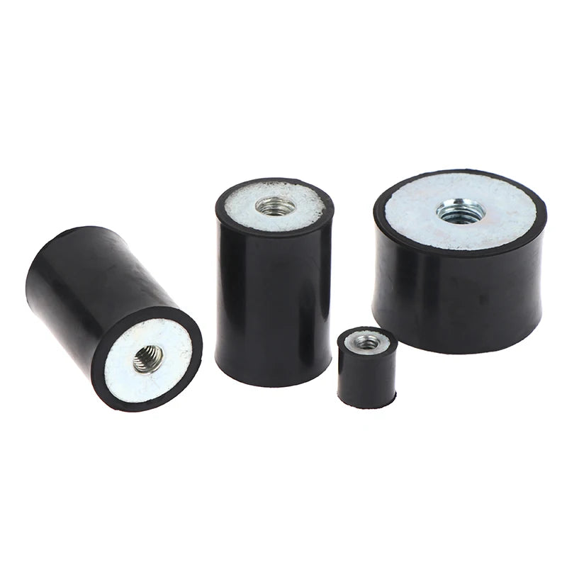 Anti Vibration Pad Damper-Metal Silentblock Type DD Rubber Mount Flat Base Block M4 M5 M6 M8 Female Thread Rubber Shock Absorber Peaceful Pleasures Health and Wellness