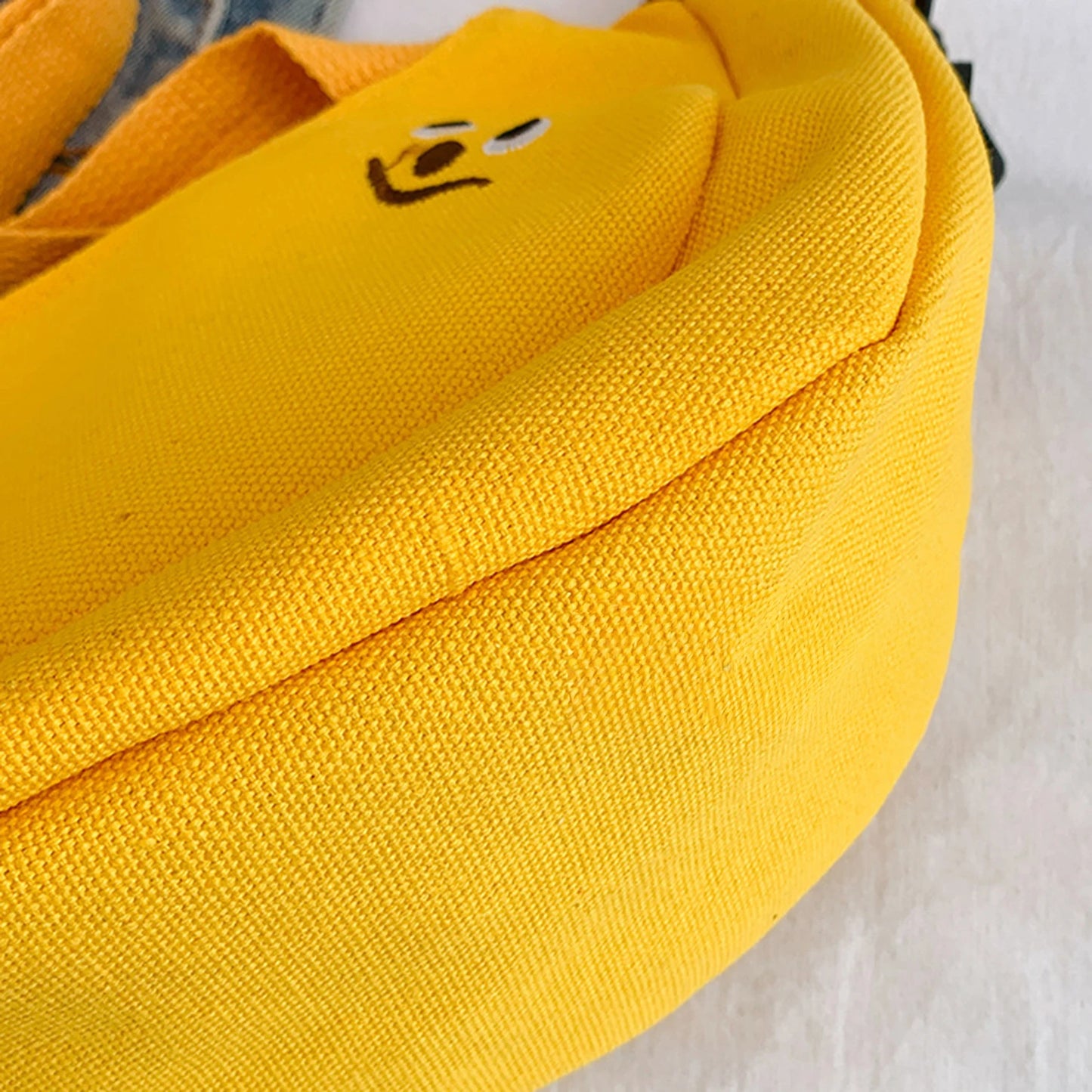 Kids Shoulder Bag Canvas Material Cute Fruit Pattern Crossbody Handbag for School and Outdoor Use Peaceful Pleasures Health and Wellness
