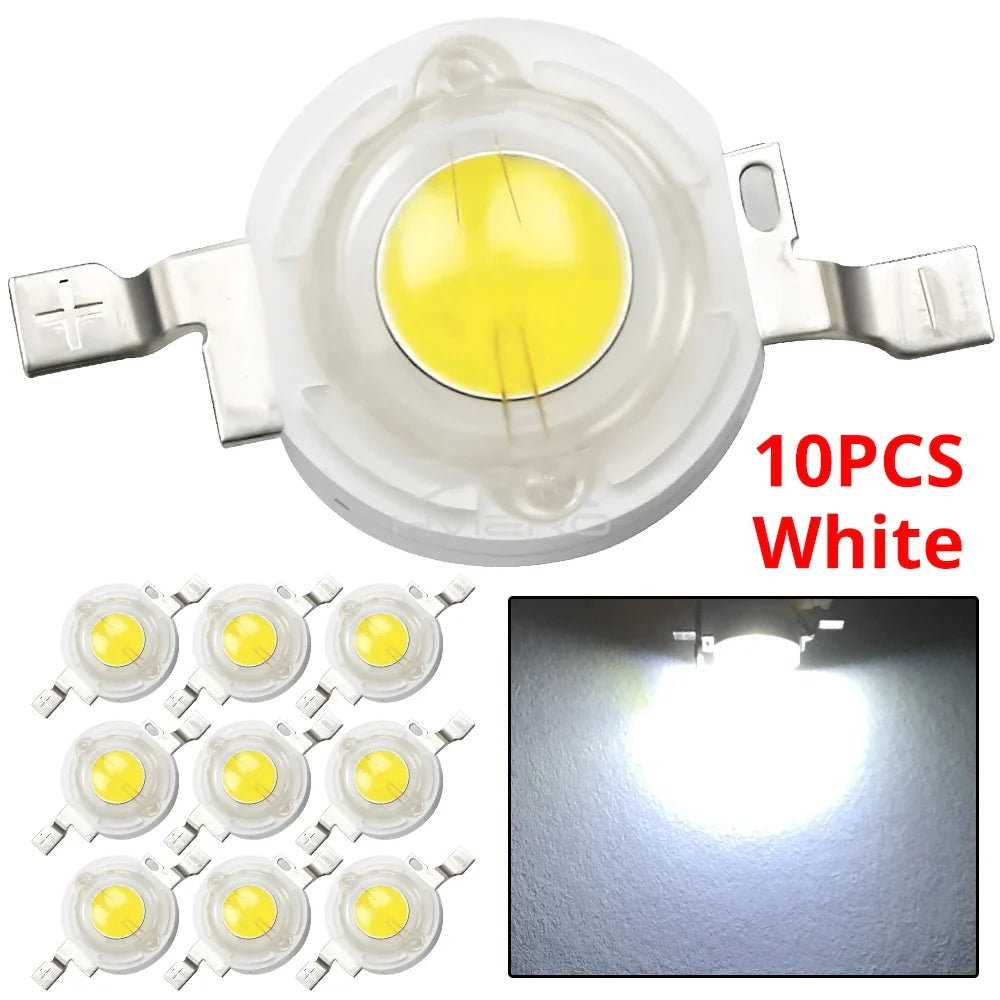 10PCS High Power LED Chip 1W 3W Multi-Color DIY Emitter Beads