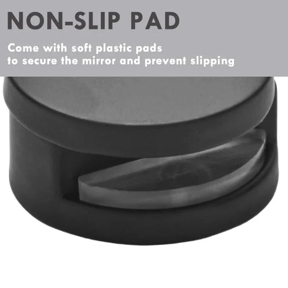 4-Pack Zinc Alloy Frameless Mirror Clips | Wall Mounting Kit