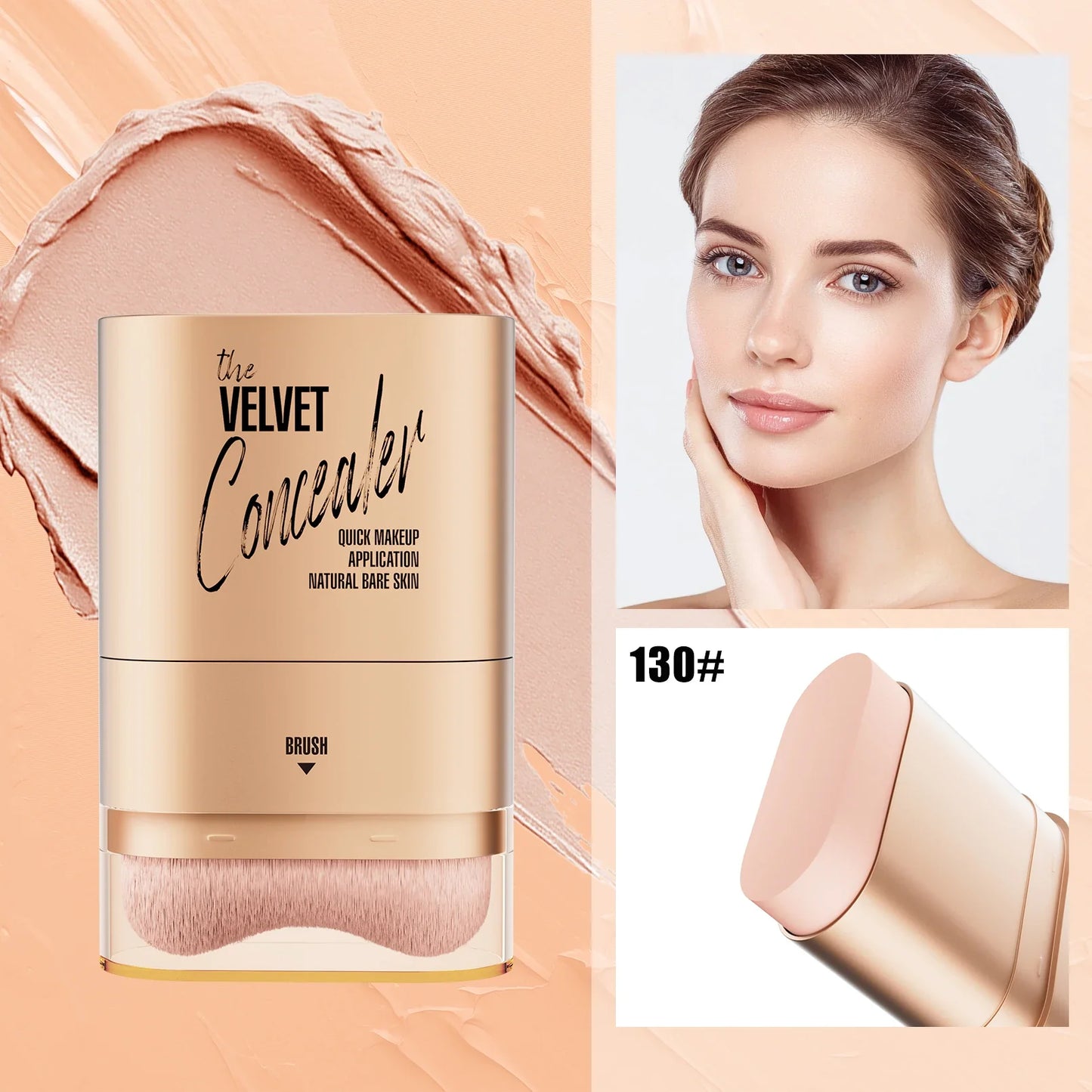 Hello Kiss 2-in-1 Waterproof Concealer Stick & Brush | 12g