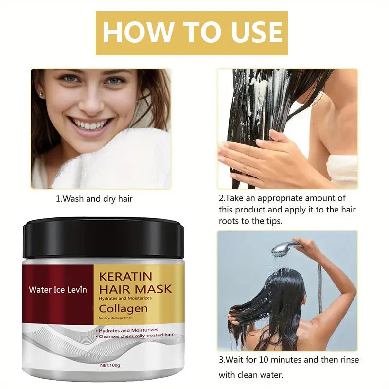 Collagen Keratin Hair Mask – Moisturizing Frizz Control 100g