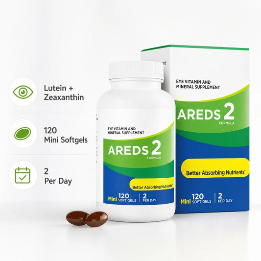 AREDS 2 Eye Vitamins – Lutein, Zeaxanthin, C, E, Zinc | 120 Softgels Eye Health Supplement Peaceful Pleasures Health and Wellness