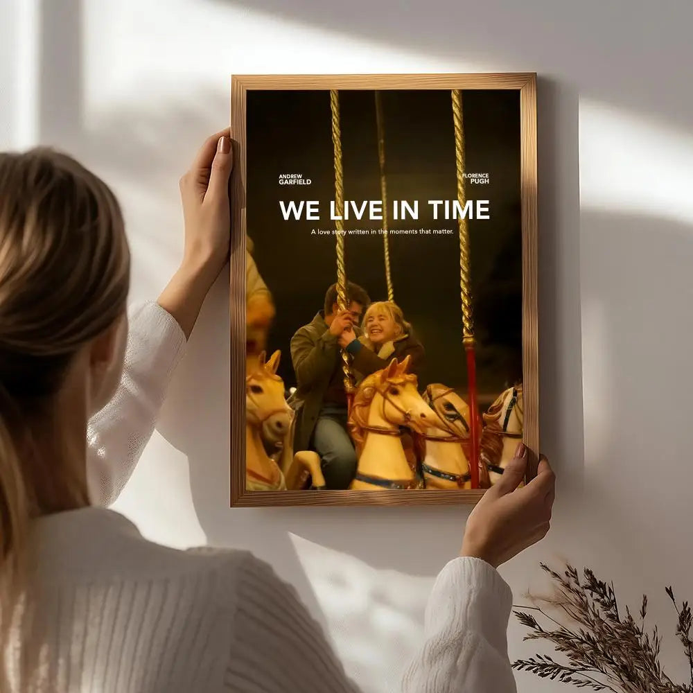 We Live in Time Movie Poster – HD Self-Adhesive Wall Art Movie Wall Poster Peaceful Pleasures Health and Wellness White7 21X30cmNoframe