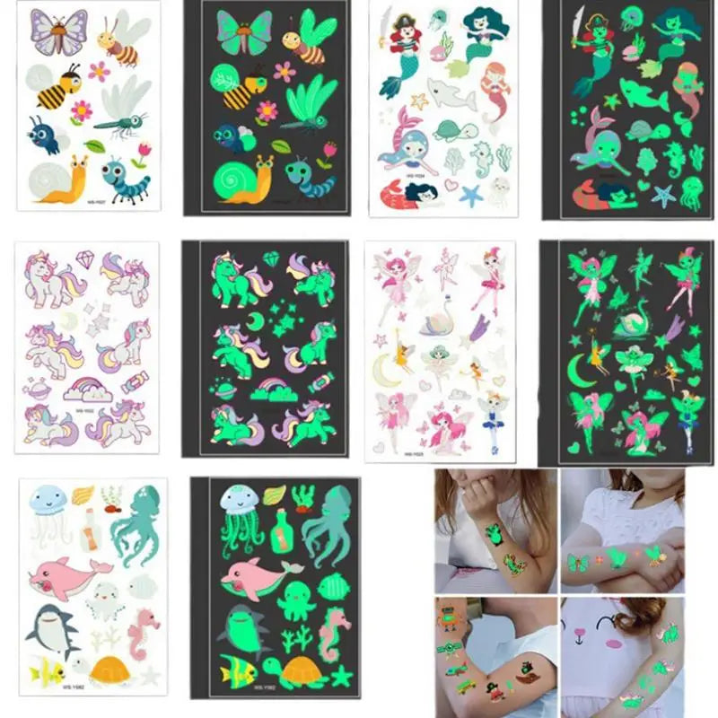 36-Color Kids Glitter Temporary Tattoo Kit – Face & Body Art