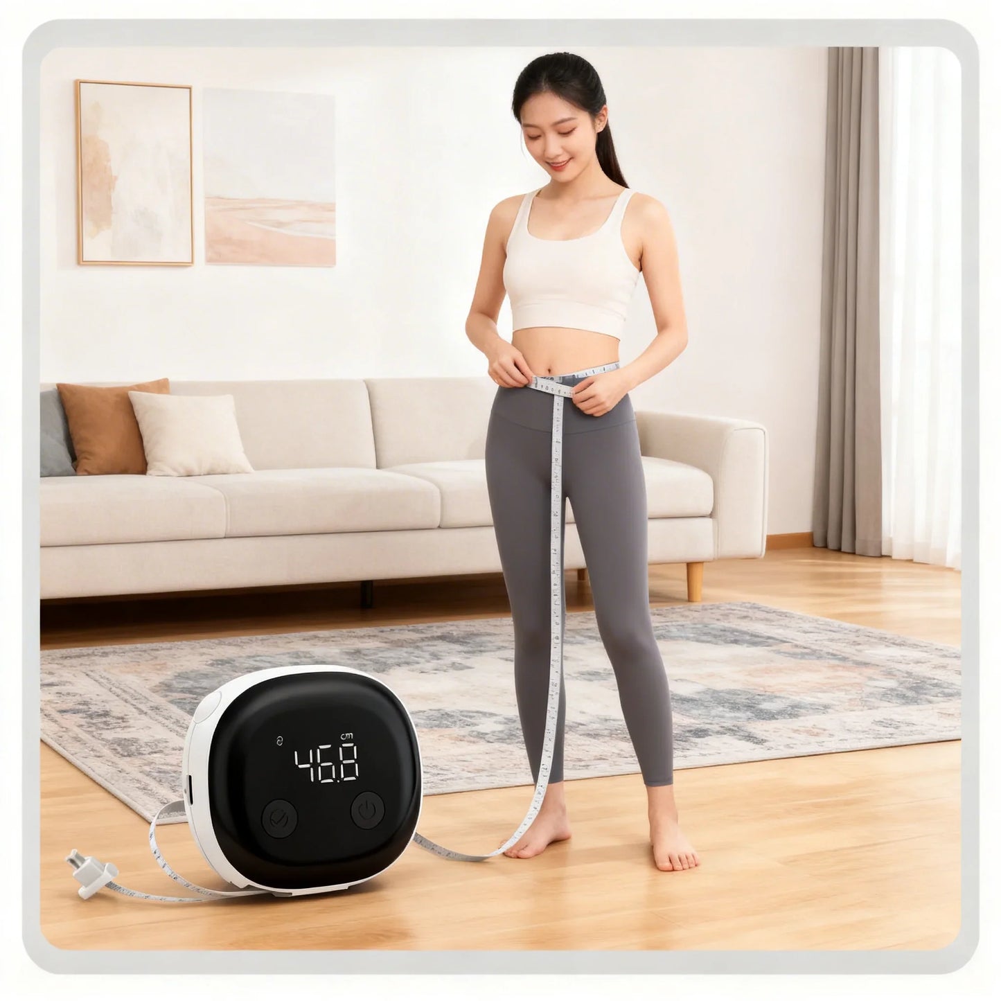 Smart Bluetooth Body Tape Measure – App Sync & OLED