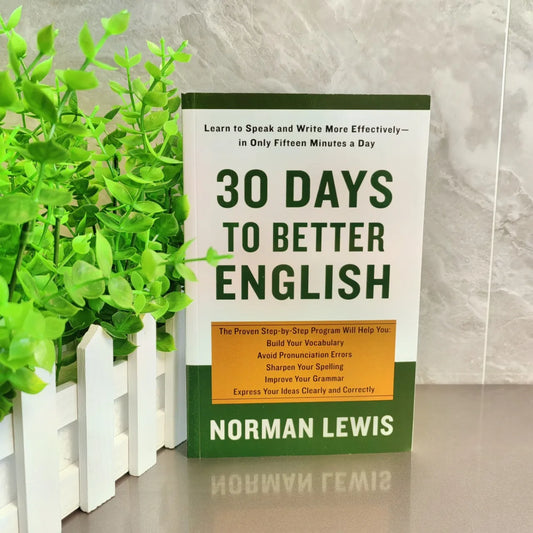 Bview Art Thirty Days Better English Learn Speak Write More Peaceful Pleasures Health and Wellness 1pcs