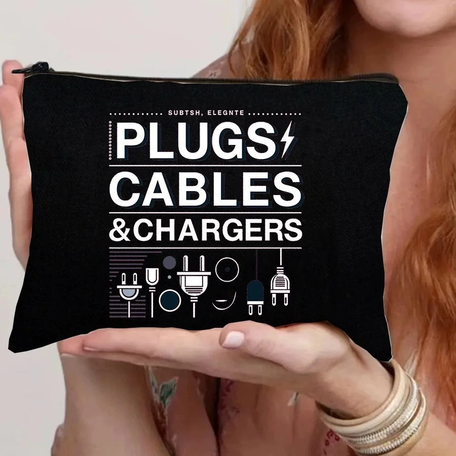 Cute Small Zipper Pouch | Cable, Charger & Cosmetic Organizer
