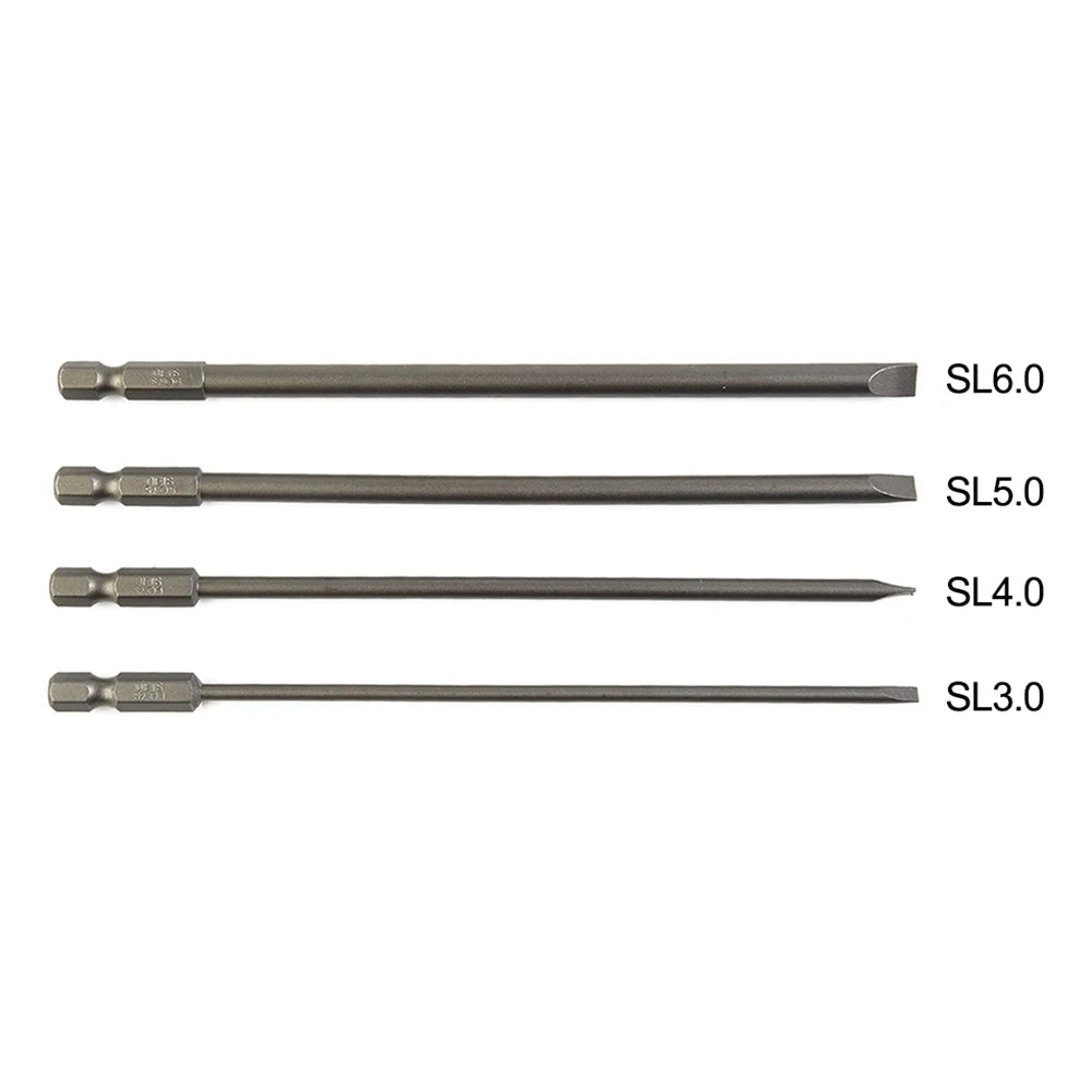 Slotted Screwdriver Bit Sets Magnetic Flat Head Bits 1 Hex Shank
